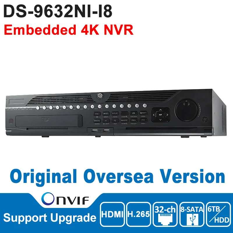 DS 9632NI I8 HIKVISION NVR 32CH Video Input Interface Up