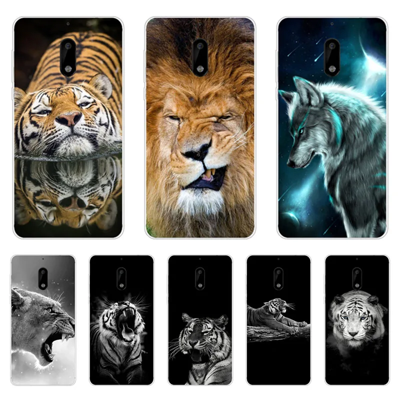 for nokia 2.1 3.1 5.1 6.1 Case Silicon tigon beast Painting Soft TPU Back Cover 2018 Phone cases shell |