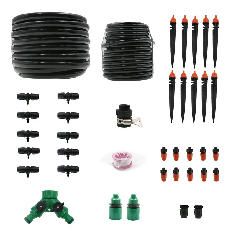 1 Sets 10m Fog Nozzles Micro Jet Irrigation System Portable Misting