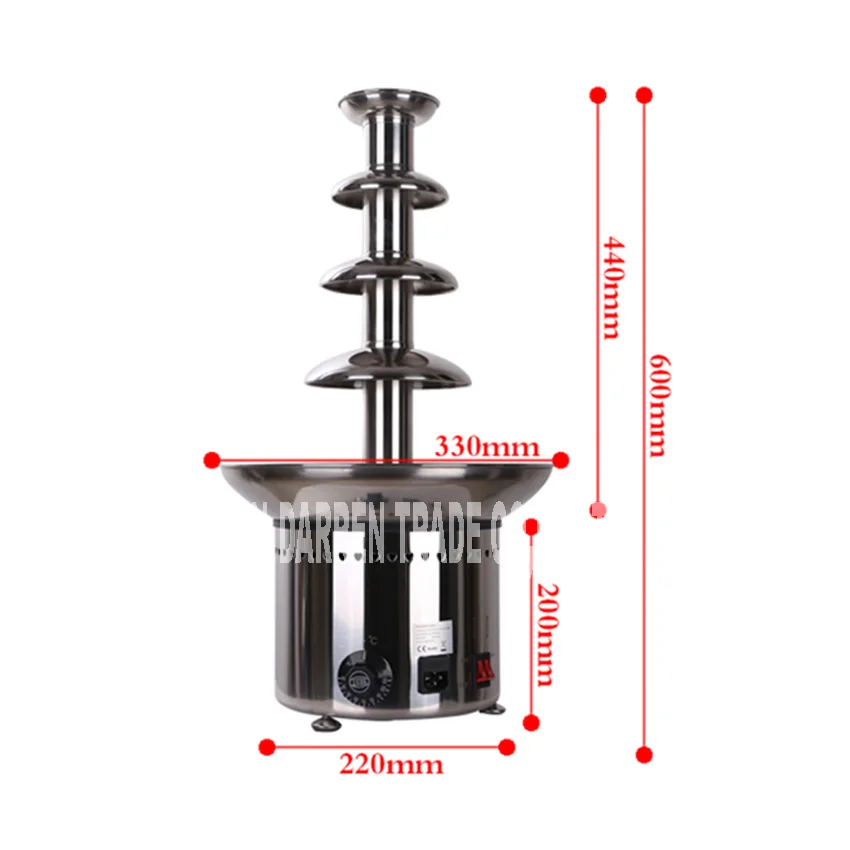 4 яруса 60 см 304# Нержавеющая сталь ANT-8060 Четырехслойный шоколадный фонтан машина для коммерческой компании и дома используется 220 В/110