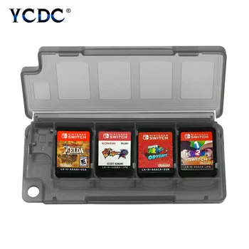

Portable Black Blue White 10-in-1 8 Game Cards + 2 TF Cards Storage Case Mini Box 11.2x4.7x1.3cm Holder For Nintendo Switch