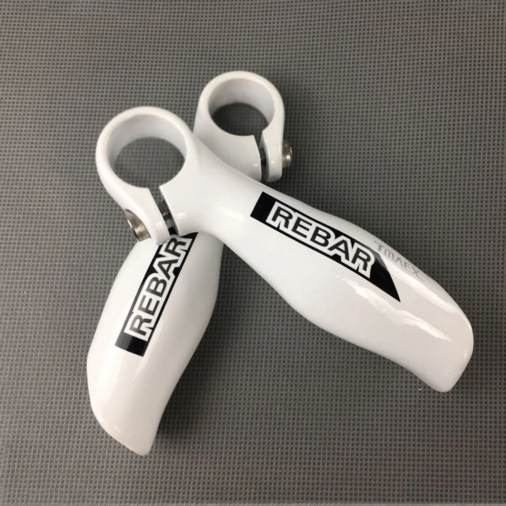 

TMAEX White Glossy Carbon Fiber Mountain Bike Bicycle Connector Pair Durable And Comfortable Small Handle Bicycle Accessories