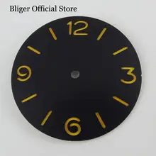 BLIGER черный/кофе 38,9 мм стерильные часы циферблат часы лицо подходит для ETA 6497 6498 ручной завод
