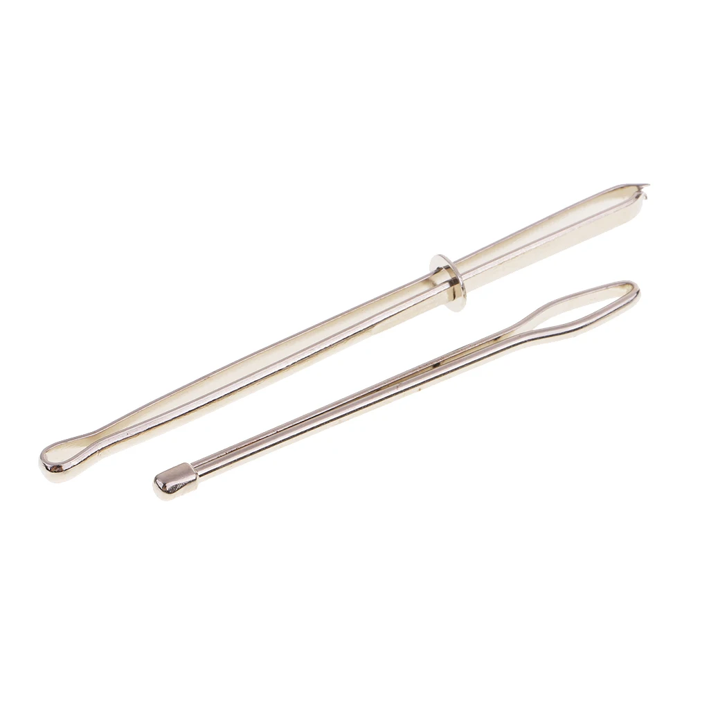 Set of 2pcs Easy-Pull Bodkin Wear Elastic Ribbon Belt Wearing Rope Weaving Tools Stainless Steel Threader Get Cited Clip