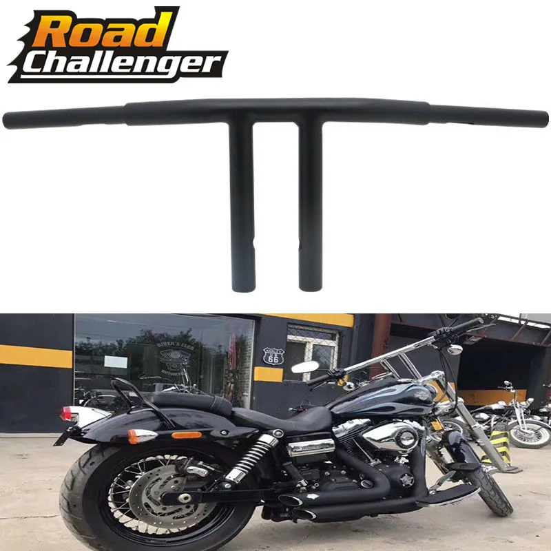 FAT 1-1//4/" CHROME CUSTOM 9/" RISE T-BARS HANDLEBARS DRAG BARS HARLEY MOTORCYCLE
