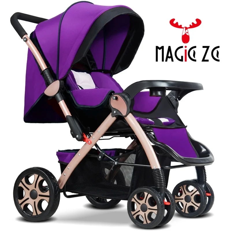 

EU RU NO TAX Baby Stroller 2 in 1 stroller lie or damping portable on the airplane folding newborn baby trolley Two-way baby car