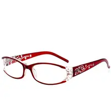 Модные красные стразы, очки для чтения, женские, Анти-усталость, фиолетовый, анти-радиационный диоптрий, пресбиопические для чтения A1