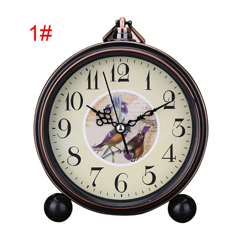 Vintage Alarm Clock Home Decoration Bedside Wake Up Table Clocks for Living Room Bedroom E2S Vintage Alarm Clock Home Decoration Bedside Wake Up Table Clocks for Living Room Bedroom E2S