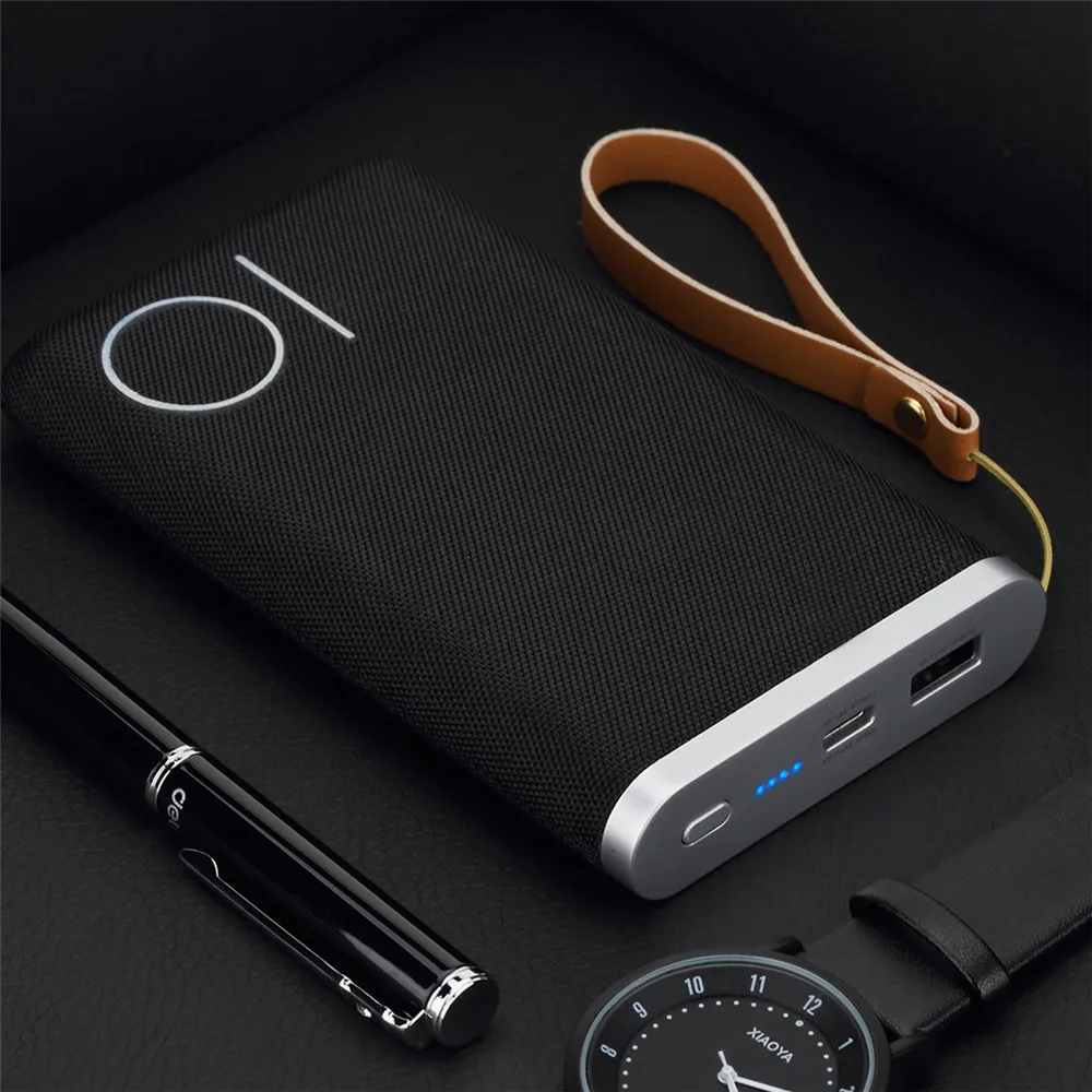 ROCK type C Быстрая Зарядка power Bank 10000 мАч для Xiaomi Pover портативное Внешнее зарядное