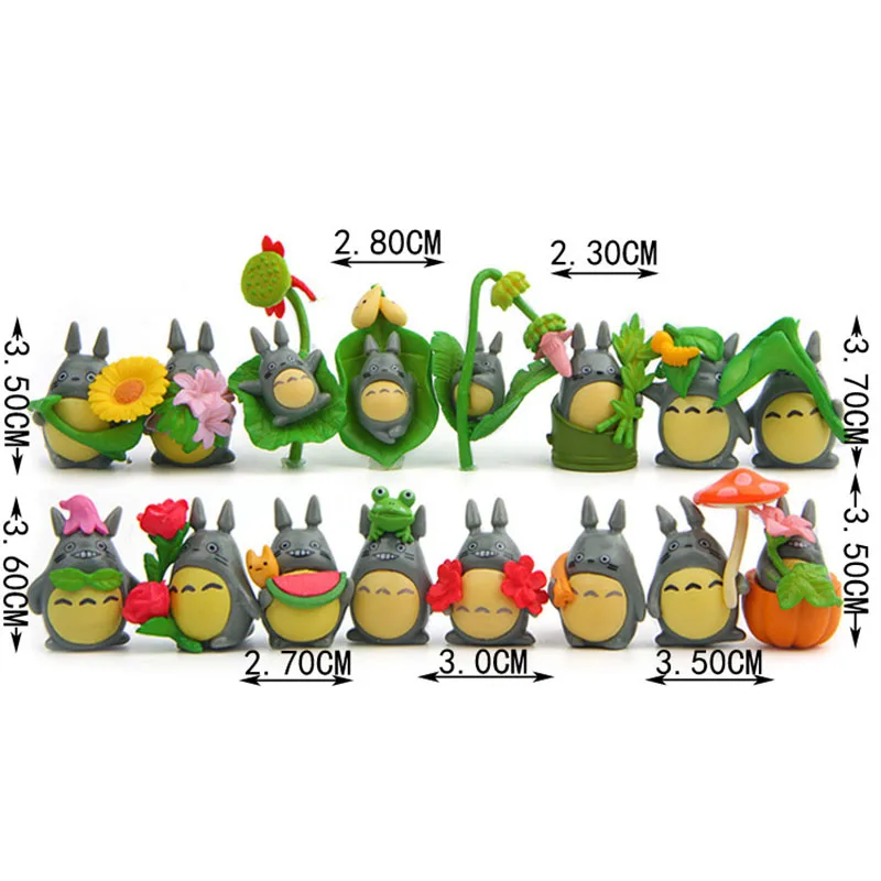 

16pcs/set Tonari No Totoro Miyazaki Hayao Car Decoration Action Figure Toys For Kids Collection Figure Model