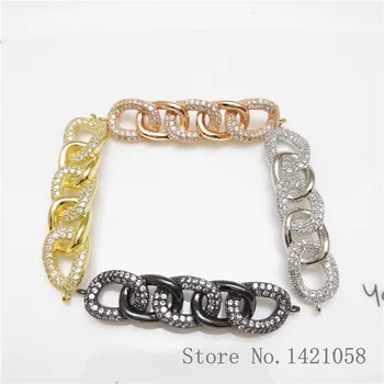 

10pcs 2019 specific link by link five cricles making DIY bracelet chain lock AAA CZ Pendant Jewelry for girl women men gift
