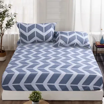

3pcs Fitted Sheet Mattress Cover Solid Color Sanding Bedding Linens Bed Sheets With Elastic Band Double Queen Size Bedsheet 2020