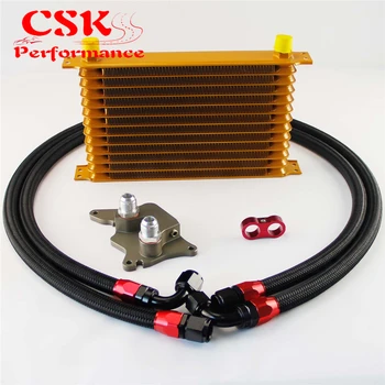 

13 Row 262mm AN10 Trust Oil Cooler Kit Fits For BMW Mini Cooper R56 Supercharger Black/Gold/Blue
