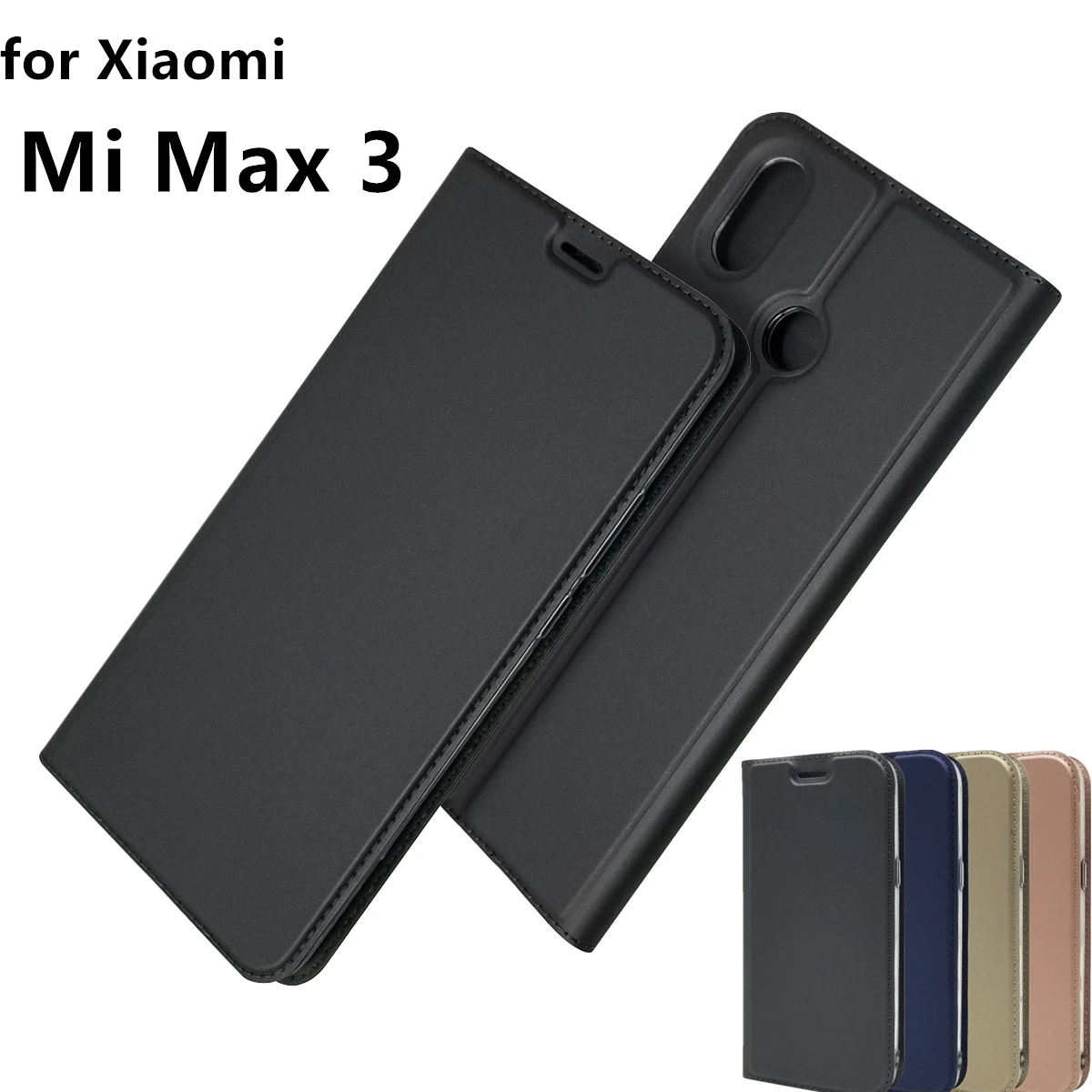 

Ultra-thin Matte Cover Case for Xiaomi Mi Max 3 / Xiaomi Max3 Magnetic adsorption Case function Card Holder business Case
