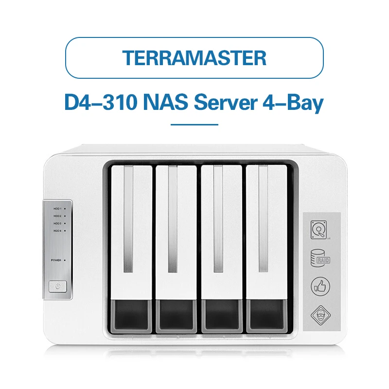 

TERRAMASTER D4-310 Type C 4-Bay RAID Enclosure Support RAID 0/1/Single Exclusive 2+3 RAID Mode Hard Drive RAID Diskless System