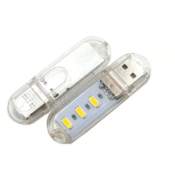 

Wasafire Super Mini Usb LED Flashlight 3 LED Work Light Portable LED Torch Lamp White Reading Light USB Charging Computer Light