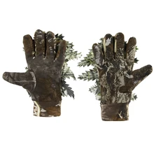 Открытый 3D кленовые листья бионические камуфляжные перчатки полный палец Нескользящие охотничьи перчатки подходят для охоты рыбалки фотографирования
