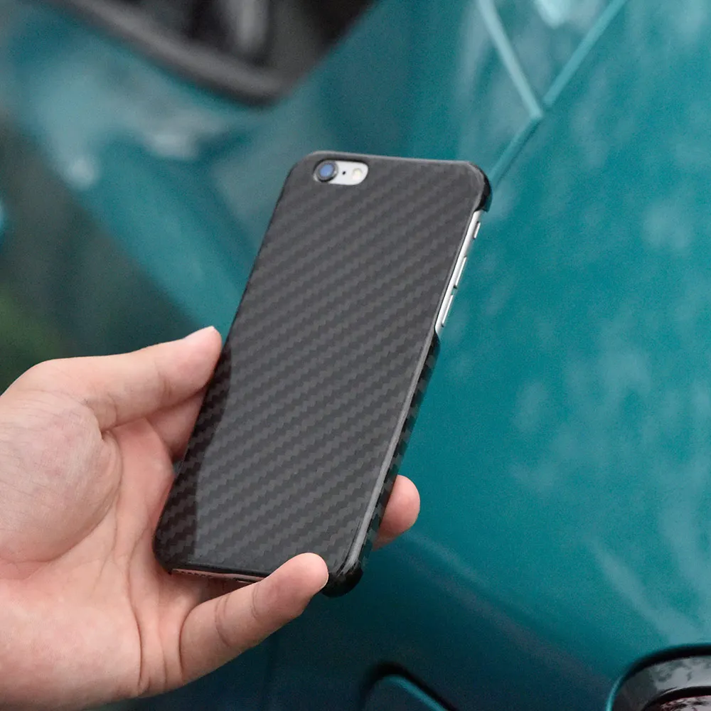 Роскошный чехол для iPhone 6 6s 6s Plus 7 8, чехол из настоящего углеродного волокна для iPhone 7 Plus 8 Plus, чехол-внешний глянцевый внутри матовый - Цвет: Real carbon fiber