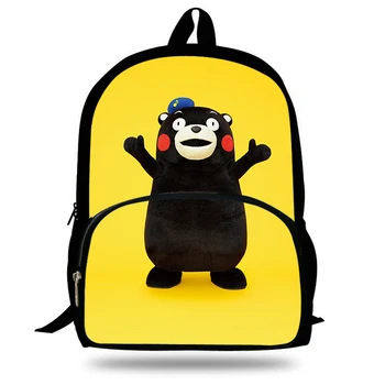 

16-Inch Cartoon Kumamon Backpack For Teenagers Cool Men cute bear Print Girls Animals Backpack Children School Bag