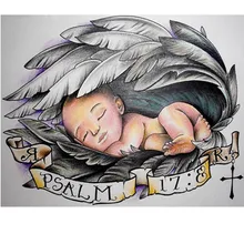 Diamond Mosaic Diy 3D Diamond Embroidery Baby In The Leaves Diamond Painting Cross Stitch Floral Rhinestone Decoration Stickers 