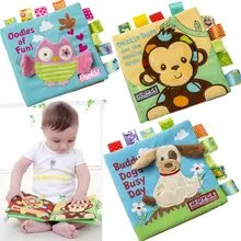 4 Style Baby Cloth Book Early Puzzle Teaching Toy English Palm Book Stereo Tear Not Bad 3D Animal Practice Cognitive Baby Book