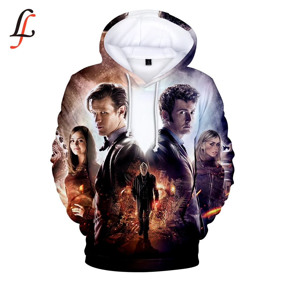 Loose Casual Warm Hoodies Sweatshirt Doctor Who 3D print Men Womens Long Sleeve Hooded Sweatshirt   Female Jumper Tracksuits