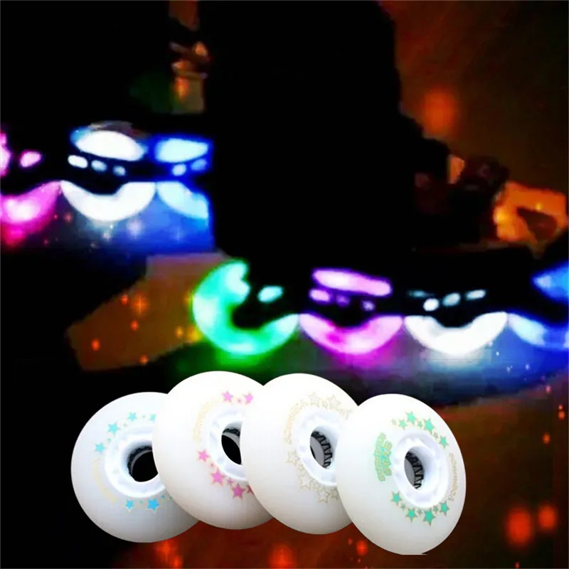 

Japy Skate Star 90A Led Lighting Skating Wheels Flash Roller Wheels Sliding Skate Wheel 8 PCS/SET Slalom For SEBA Patines Tires