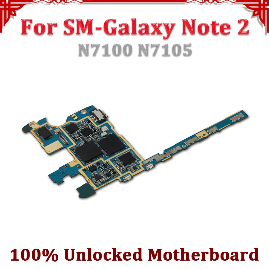 

TDHHX 100% Unlocked For Samsung Galaxy Note 2 N7100 N7105 Motherboard,Logic Board For Galaxy Note 2 N7100 N7105 With Full Chips