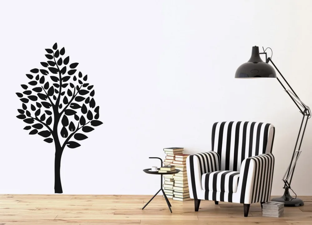 

Виниловые Настенные Стикеры с цветочным рисунком деревьев, художественный декор для детской комнаты, гостиной, обои SA244