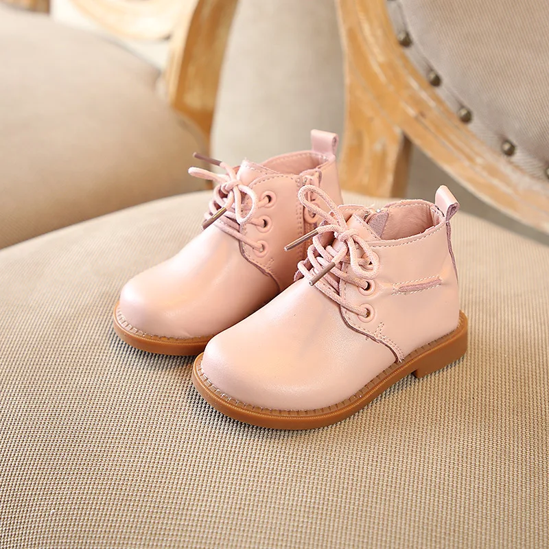 Baby Girls Boots Winte Genuine Leather Shoes For Girls Rubber Boots