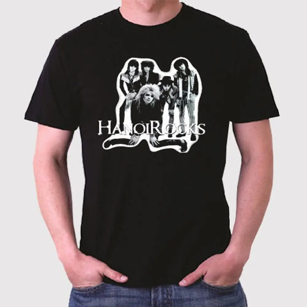 Hanoi Rocks Personels Rock Band Legend Men's Black T-Shirt Size S To 3XL Men'S High Quality Custom Printed Tops Hipster Tees | Мужская