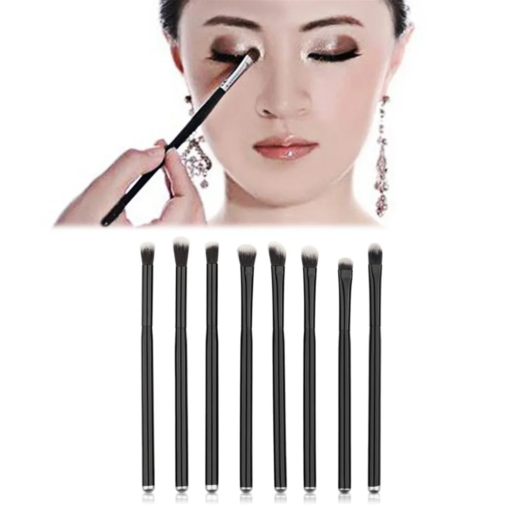 

High Quality 8 Pcs Makeup Brush Set  Eyeshadow Eyeliner Eye Powder Blusher Foundation Cosmetic Brush  Make Up Tools Kit