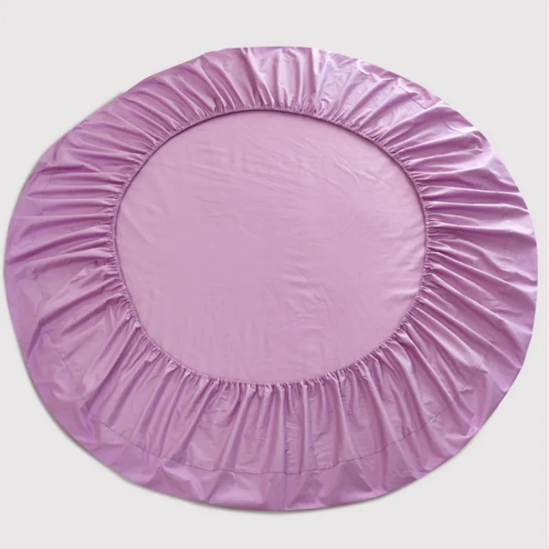 Bedding Sets Solid 100 Cotton Round Fitted Sheets Set Wedding Motel El Elastic Bed Sheet