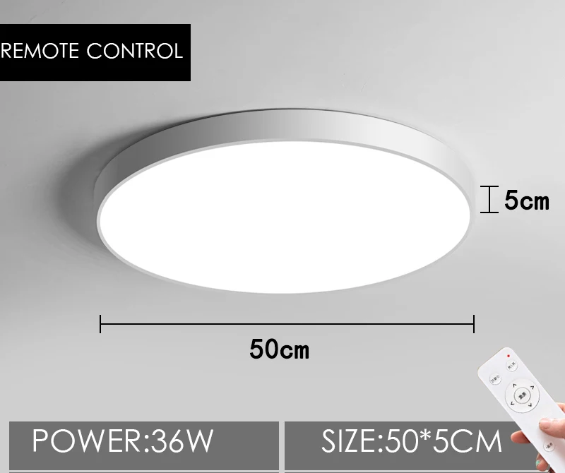 Светодиодный потолочный светильник современная лампа для гостиной светильник для спальни кухни поверхностное крепление скрытая панель Пульт дистанционного управления - Цвет корпуса: remote control