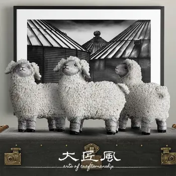 

A large American fairy tale village Home Furnishing Jing wind designer decoration creative gift doll sheep