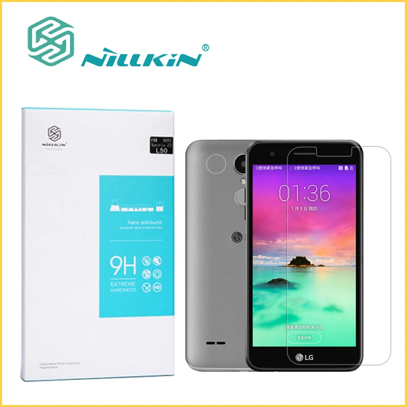 10 шт. Для LG K10 2017 Закаленное Стекло Nillkin Протектор Экрана Удивительные Н Против
