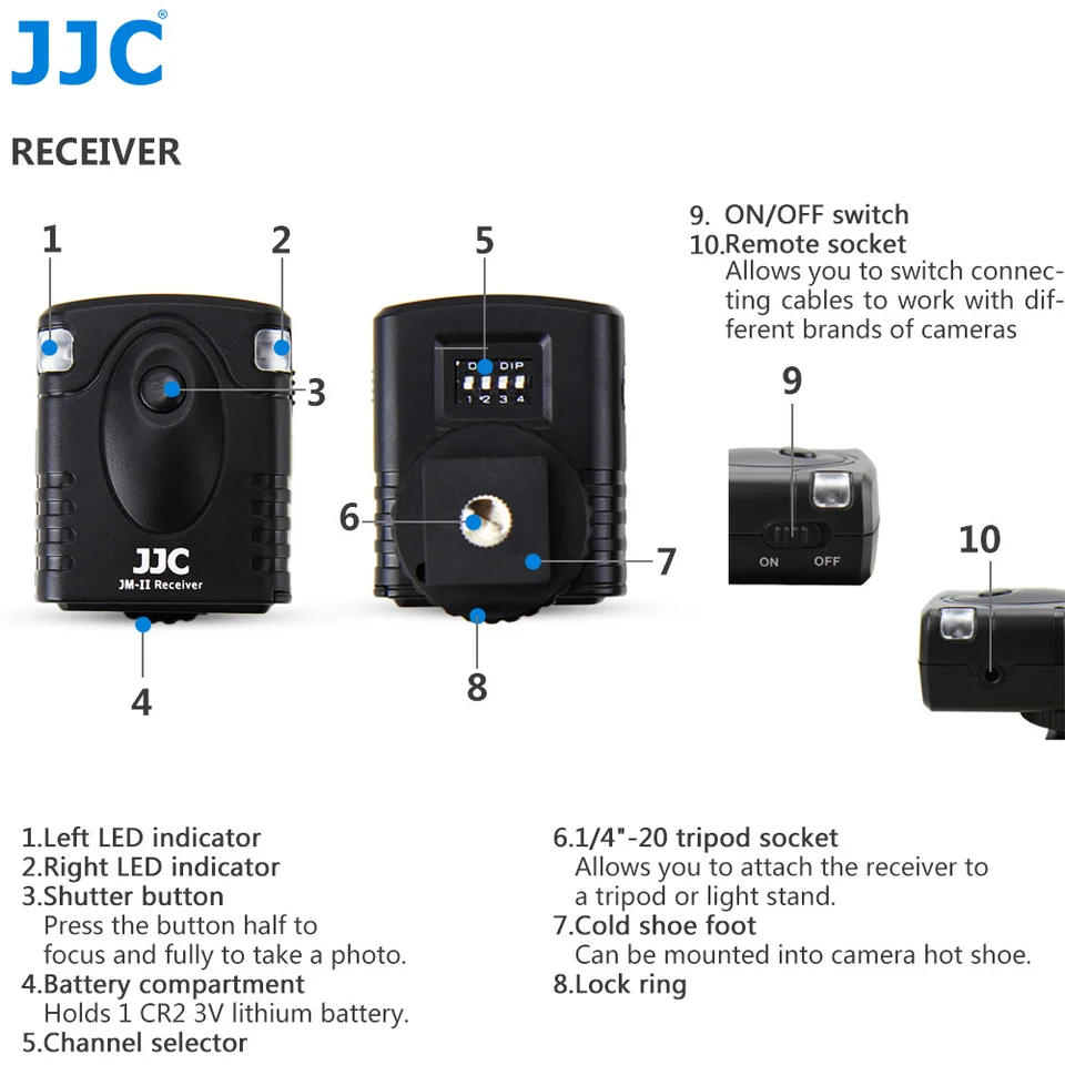 Télécommande sans Fil avec intervalomètre pour Canon 90D EOS R RP M6 Mark II SL2 T6
