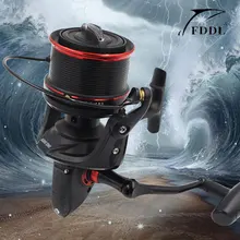 Улучшенная полностью Металлическая катушка 12+ 1BB серии 10000 для серфинга, спиннинговые Рыболовные катушки, большой длинный бросок, литые морские проволочные стаканы, колеса 4,6: 1