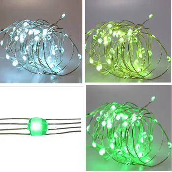 

5m 50LED Remote Control RGB Led String Light Battery Powered 4 Lines Copper Wire String Christmas Wedding Party Decor Night Lamp
