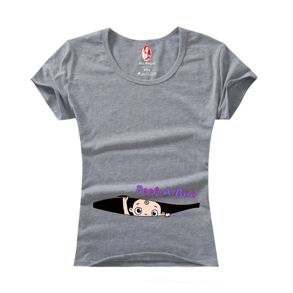 2016 new design Peek a boo short sleeve Casual Maternity Shirt clothes for pregnant women gravida