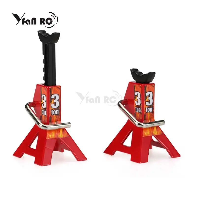 

2pcs/set Metal Jack Stands Repairing Tool for 1/10 RC Crawler Cars Part Accessory Simulation Climbing Vehicles Model Repair Tool