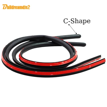 

Buildreamen2 230CM / Pair Car Door C Pillar Seal Strip Weather Strip Noise Insulation Sealing Edge Trim Sound Control