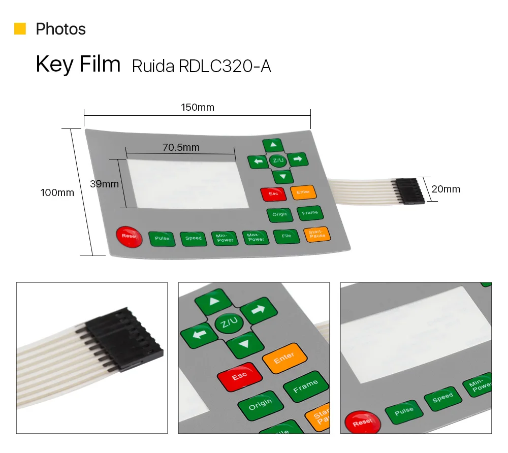 Ruida переключателя мембраны для RDLC320-A RDC6332G RDC6332M RDC6442S RDC6442G ключ пленочная клавиатура маска