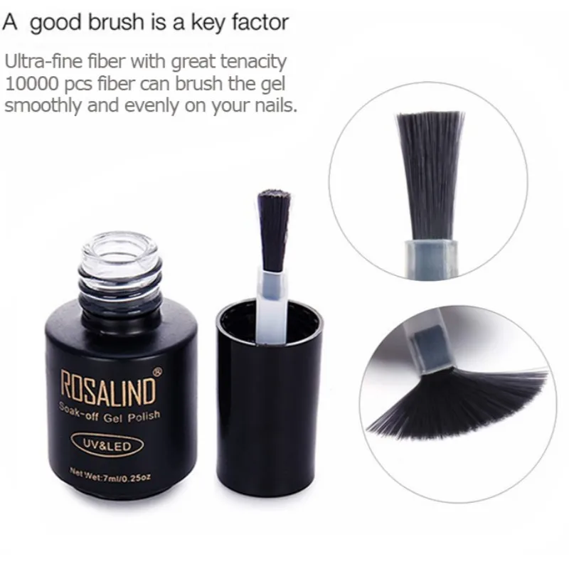 ROSALIND 7ml Top Coat Gel Nail Polish Protect Nails Surface keep Nail Art Desgin Long Lasting Transparent Gel Varnish UV LED 2