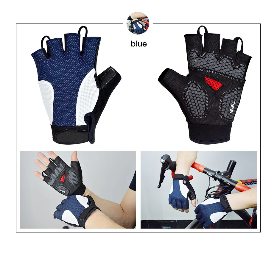 Перчатки для велоспорта Darevie с защитой от ультрафиолета, перчатки для велоспорта MTB, перчатки для велоспорта на полпальца, мужские Противоскользящие гелевые мягкие противоударные велосипедные перчатки