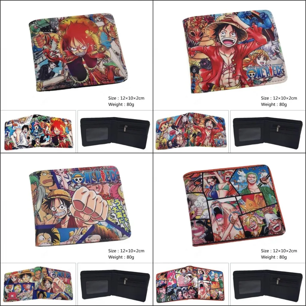 One Piece Luffy Zoro кошельки Trafalgar Law Cute мультяшный кошелек для подростков мальчиков