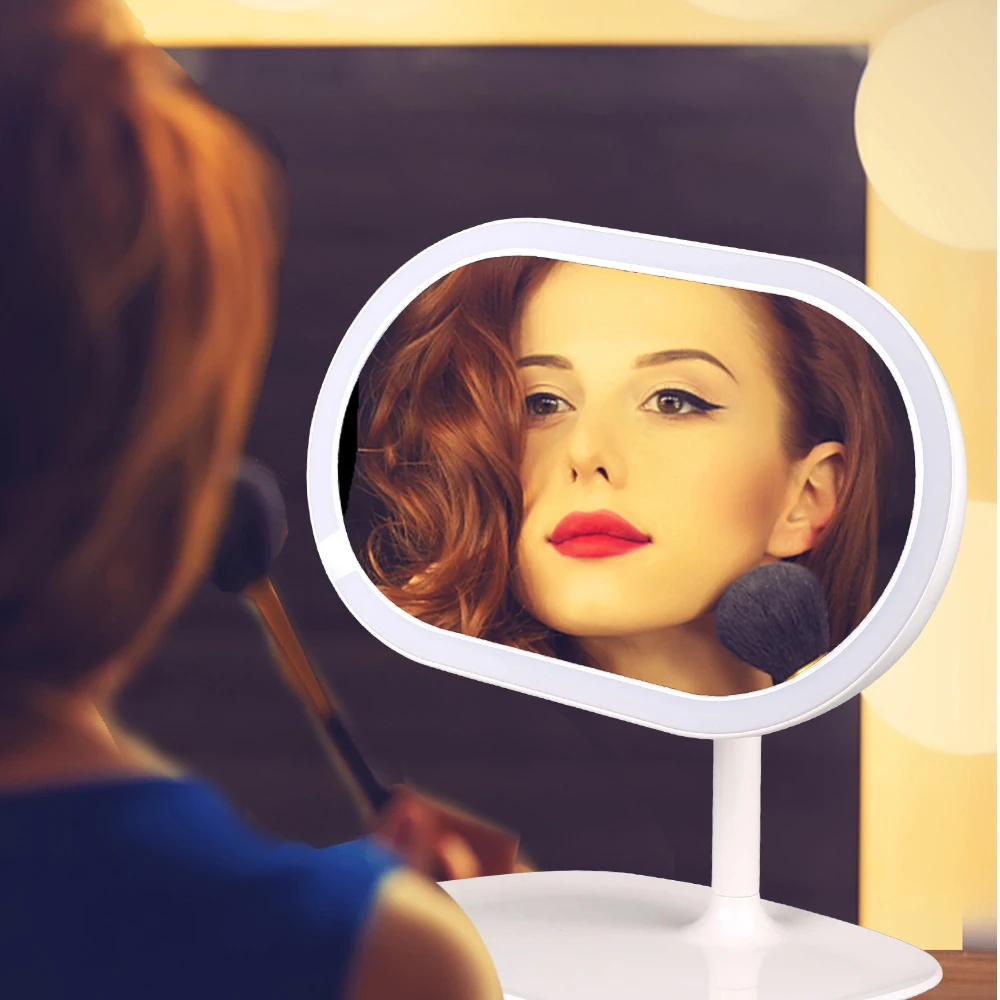 

LED Makeup Vanity Mirror lamp 360 Degree Free Rotation Double light source LED Table Lamp Night Light USB Rechargeable lighting