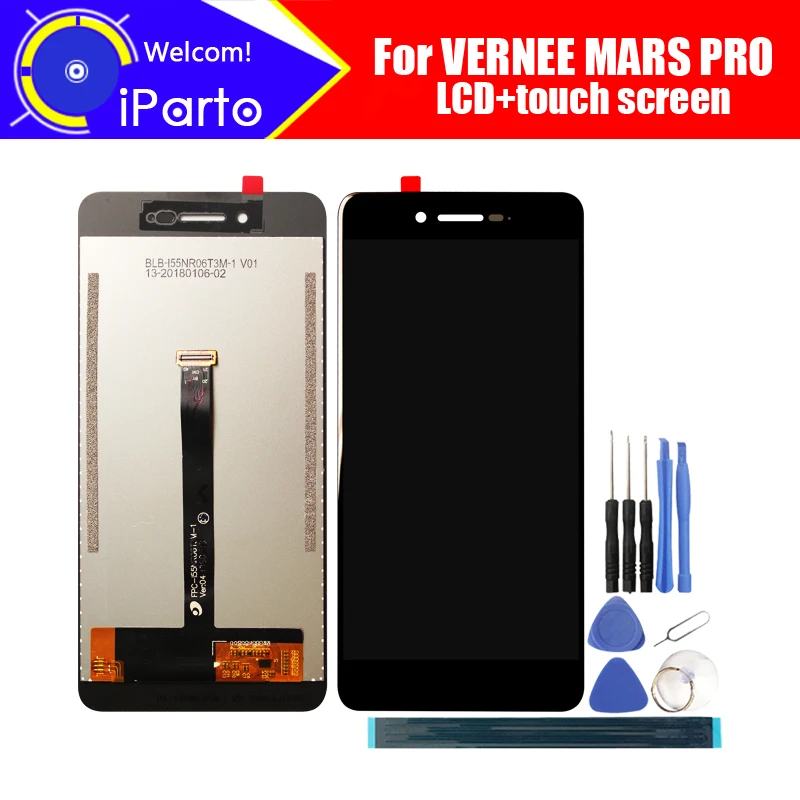 Vernee Mars PRO ЖК-дисплей+ дигитайзер с сенсорным экраном протестированный ЖК-экран стеклянная панель для Mars PRO+ Инструменты+ клей