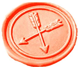 Mdlg Винтаж двойной крест стрелки индивидуальный логотип роскошные Воск уплотнительное штамп латунь павлин металлической ручкой подарочный набор