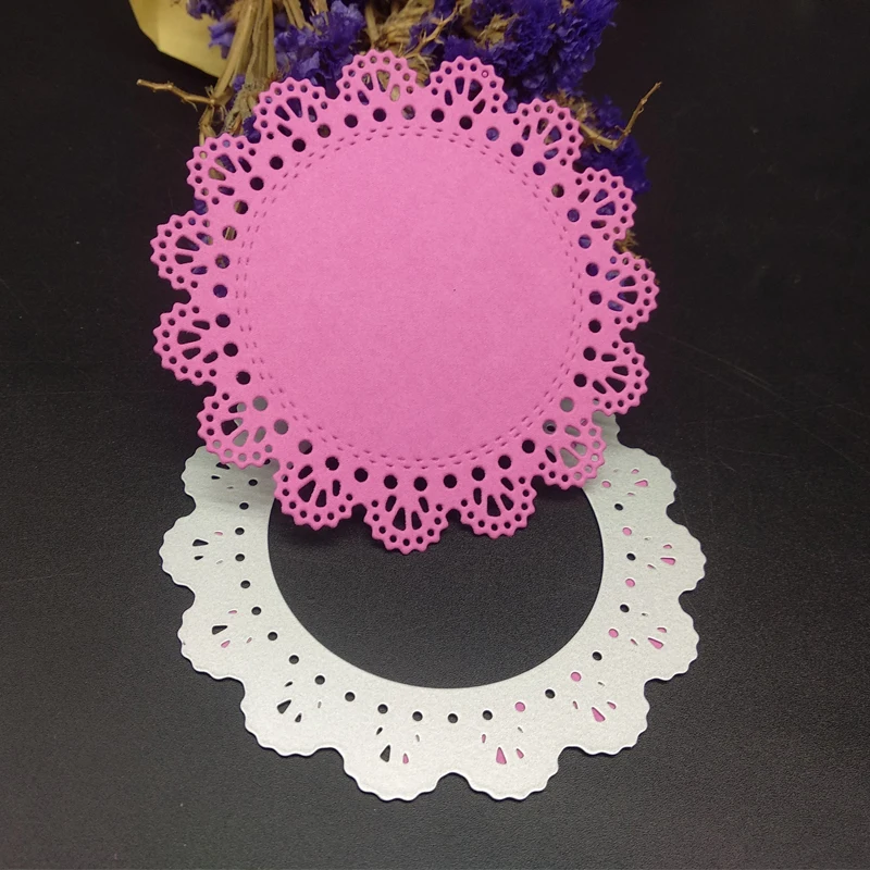 

New Design 2019 METAL CUTTING DIES Doily Stitch Scrapbooking Stamps Craft Die Cut Paper Circle Frame Card Making